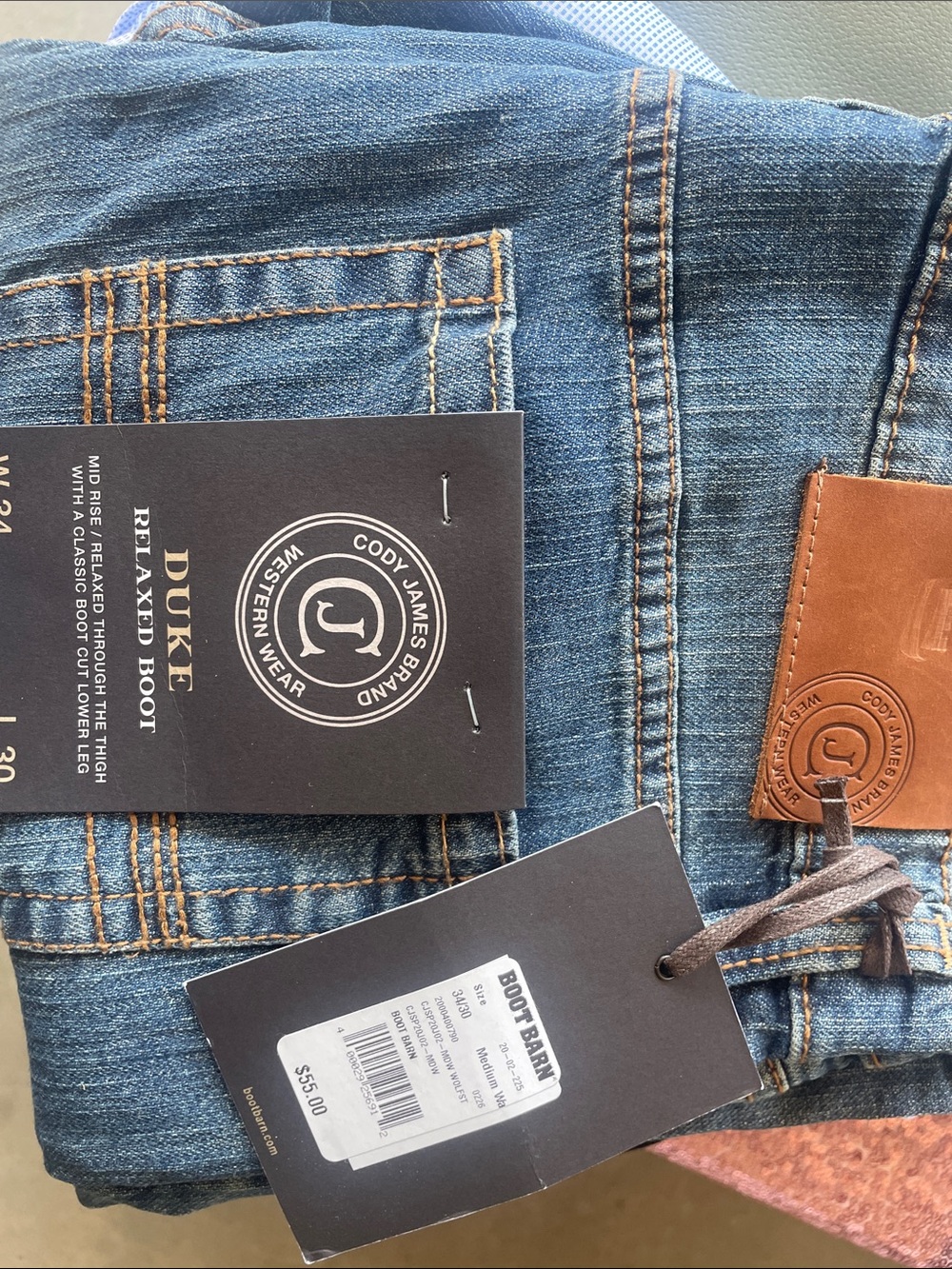Cody James Duke Relaxed Boot Jeans - Medium Blue